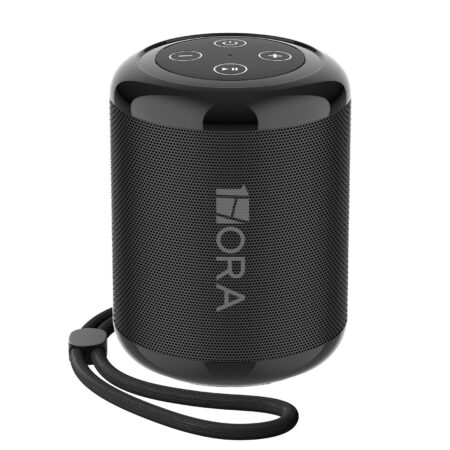 1 Hora Bocina Bluetooth Portatil 5.1, Mini Altavoz Inalámbrico con Manos Libres/Micro USB/Radio FM/TF, Compatible con Phone, Tablet, Computadores, Ideal para Viajar, Campear, Negro