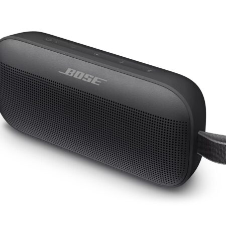 Bose SoundLink Flex - Altavoz portátil Bluetooth, inalámbrico Impermeable para Viajes al Aire Libre, Color Negro, 5,23 x 20,14 x 9,04 cm